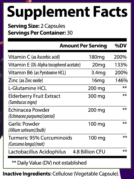 Emergency immune support vitamins